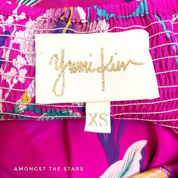 Yumi Kim Fuschia Floral Ruffle Strap Dress - Picture 8 of 8